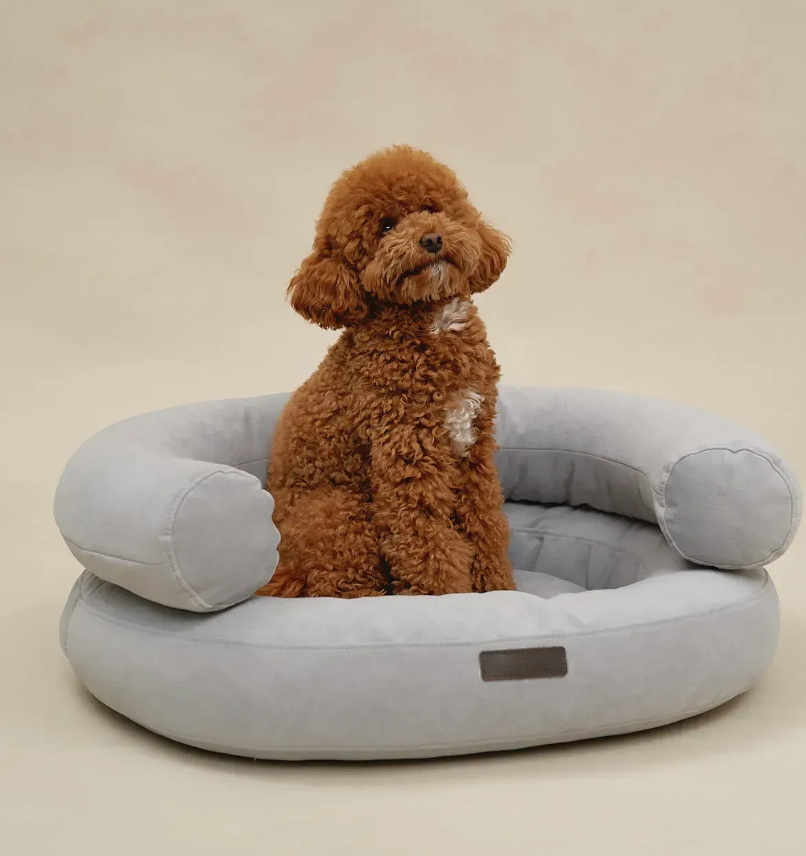 Ортопедичний лежак для собак Marshmallow, світло-сірий