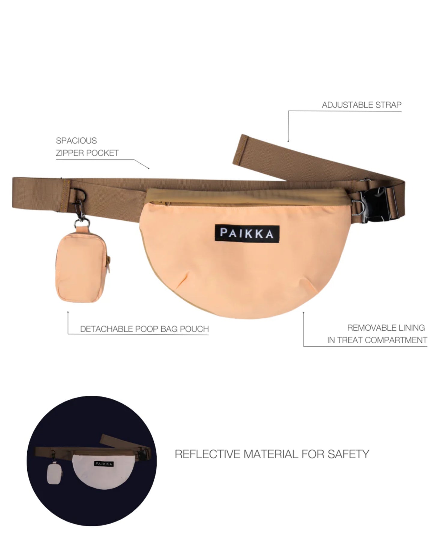 Сумка для смаколиків PAIKKA Visibility Treat Bag Peach