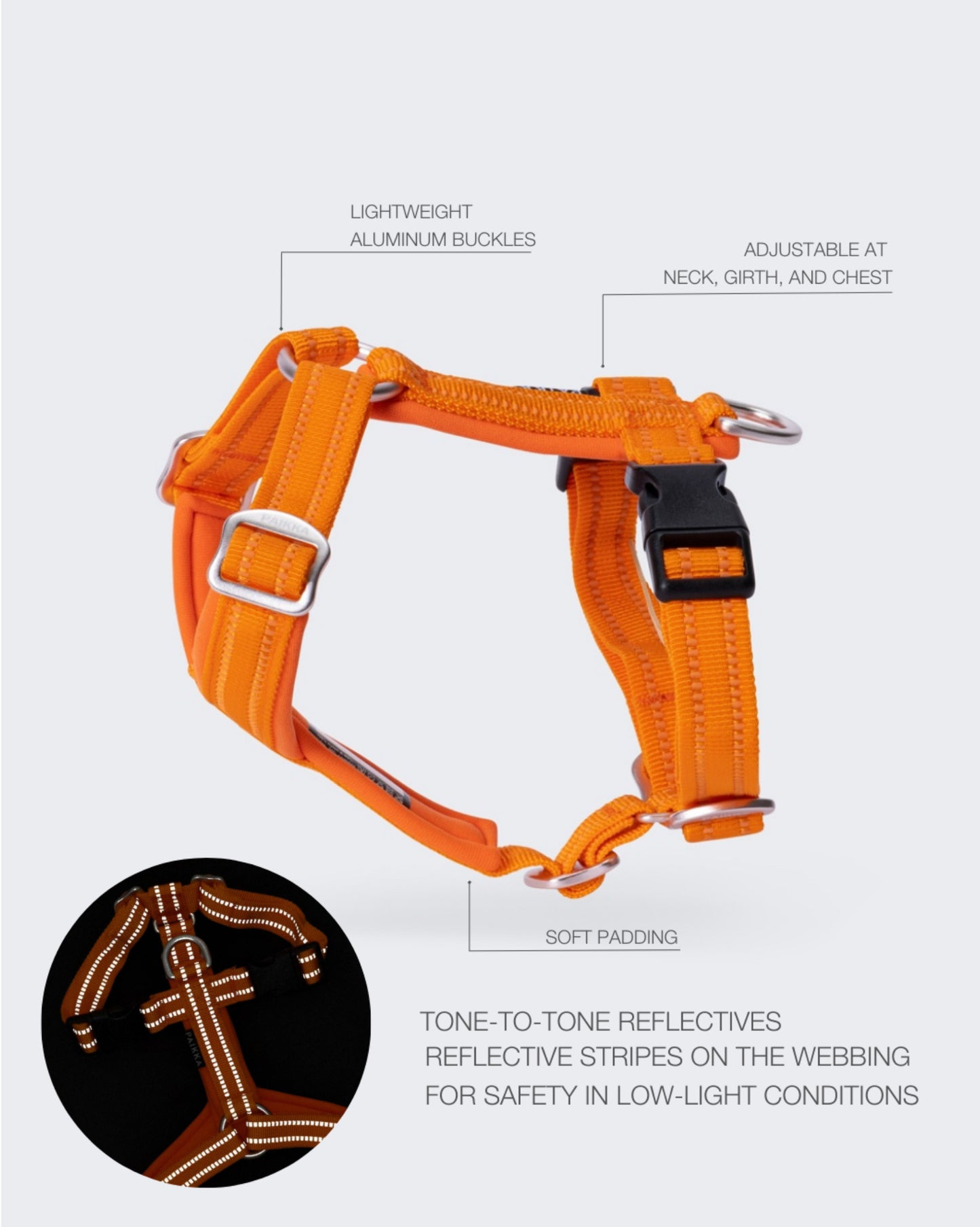 Шлея для собак Easy Harness Orange Paikka