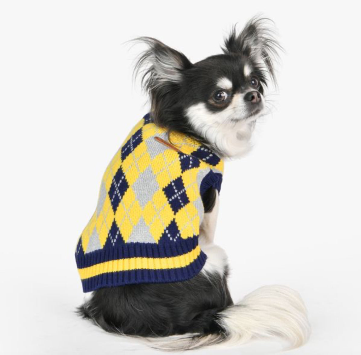 Светр для собак Клітинка GIZMO PAXD-TS2058 Puppia (Yellow)