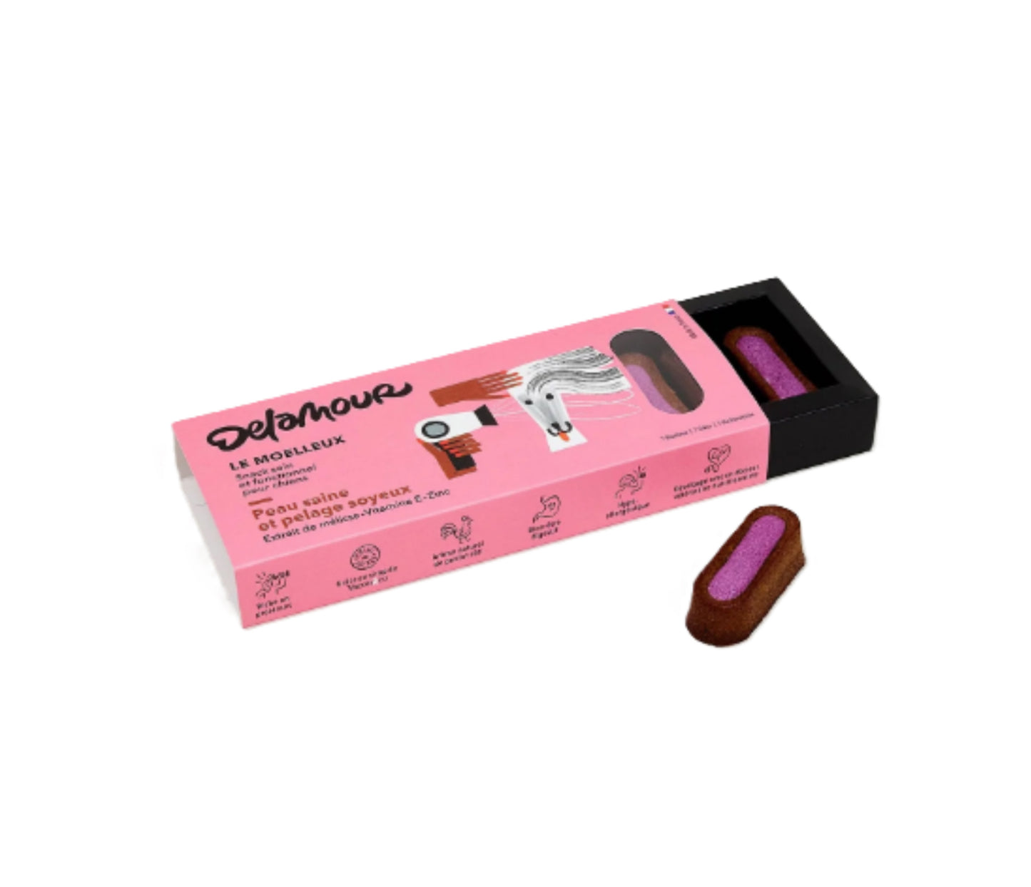 Смаколики для собак Еклери Здорова шкіра та шовковиста шерсть Le Moelleux - Pelage soyeux Delamour Paris