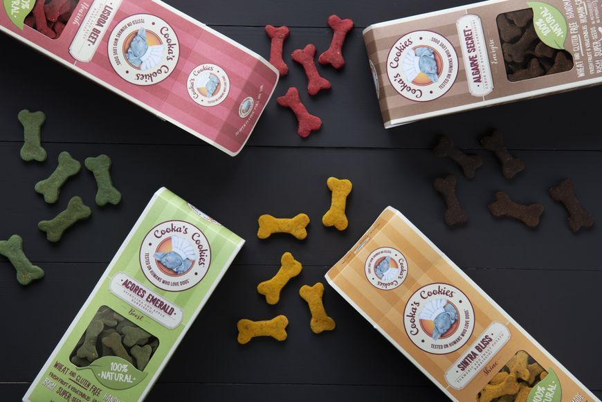 Натуральне печиво для собак Cooka's Cookies Barkissini Шоколад із керобом та фруктами 100 г (Рослинний білок)