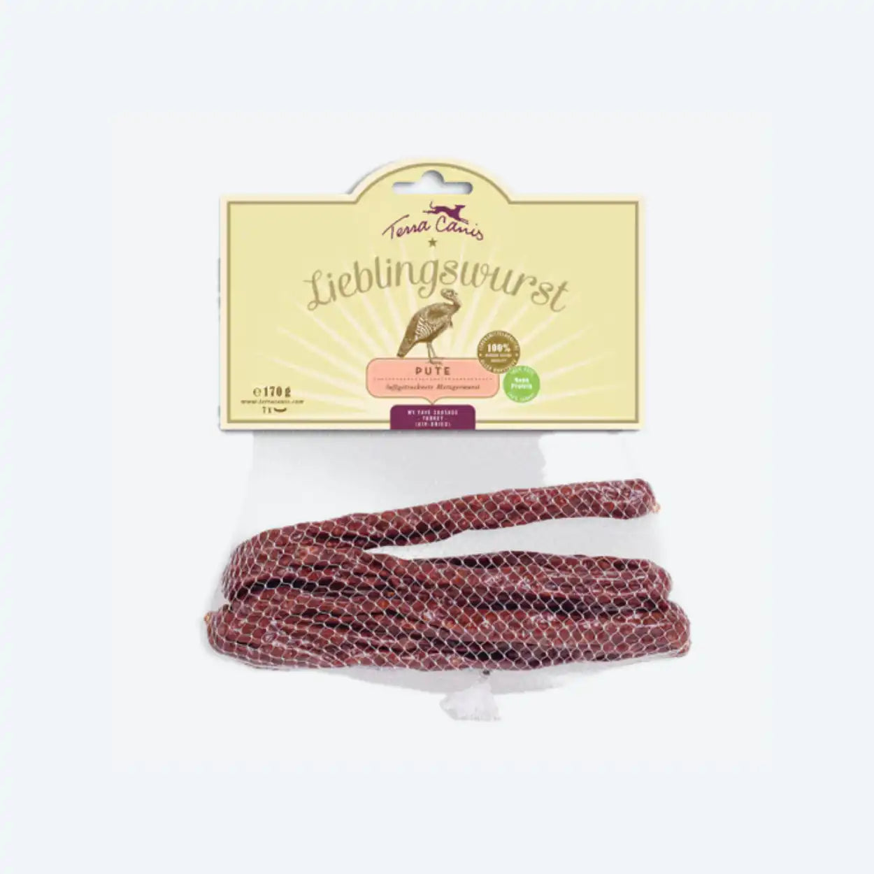 Ковбаски м'ясні для собак натуральні Lieblingswurst Terra canis Індичка 170 г