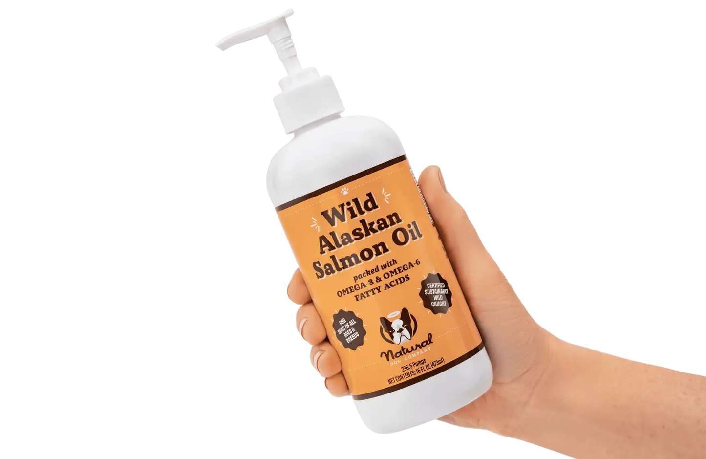 Лососева олія Wild Alaskan Salmon Oil Natural Dog Company, 480мл