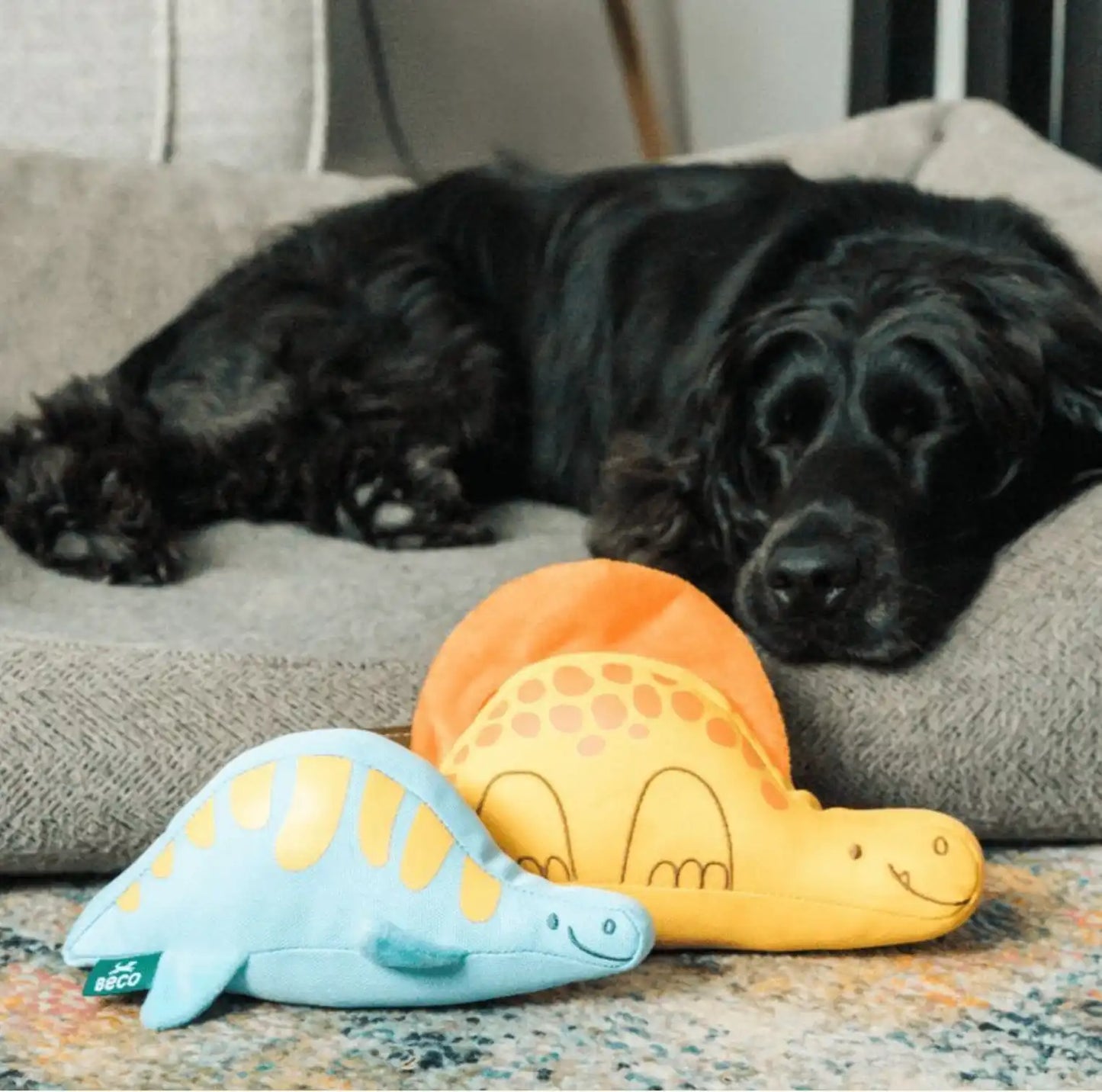 М'яка іграшка для собак Beco Pets Діметродон Жовтий M