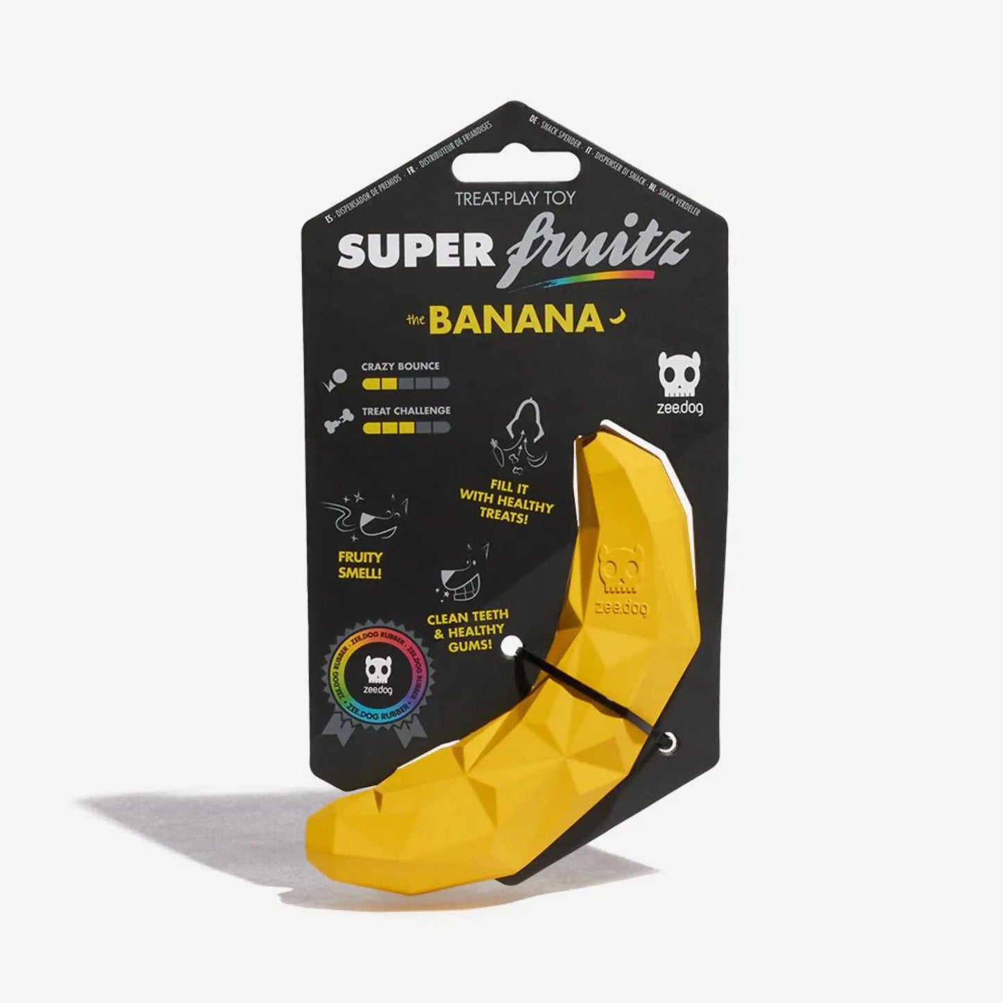 НАДМІЦНА ІГРАШКА З ОТВОРОМ ДЛЯ ЛАСОЩІВ ZEE.DOG - SUPER BANANA