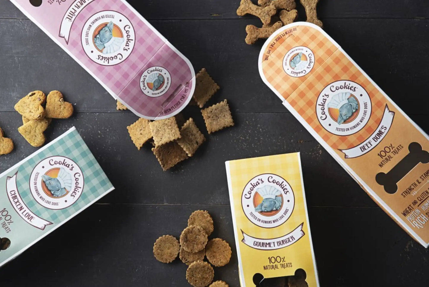 Натуральне печиво для собак Cooka`s Cookies Мікс печінки (куряча, яловича, свинна печінка) з овочами 100 г