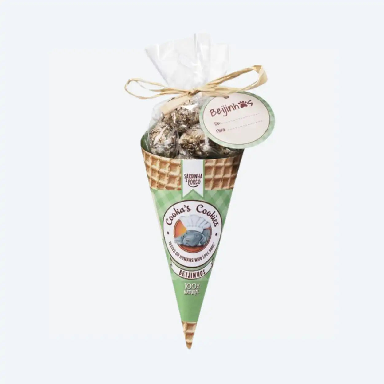 Натуральні ласощі для собак Cooka's Cookies Beijinhos Сардини з свининою, морквою та насінням 50 г