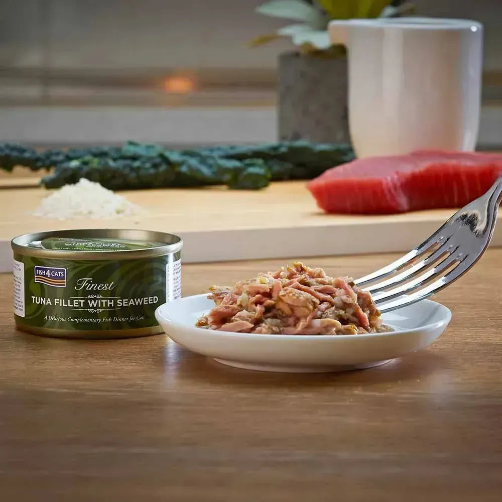 Натуральний вологий корм для котів Fish4Cats Finest Філе тунця з морськими водоростями 70 г