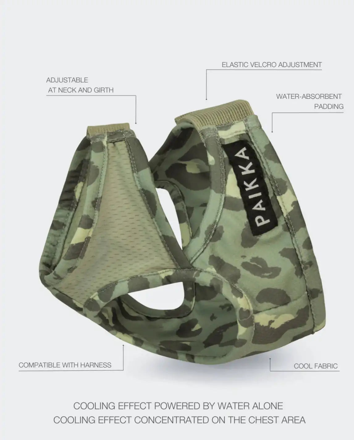 Охолоджуючий жилет для собак PAIKKA Cool Vest Green Leo
