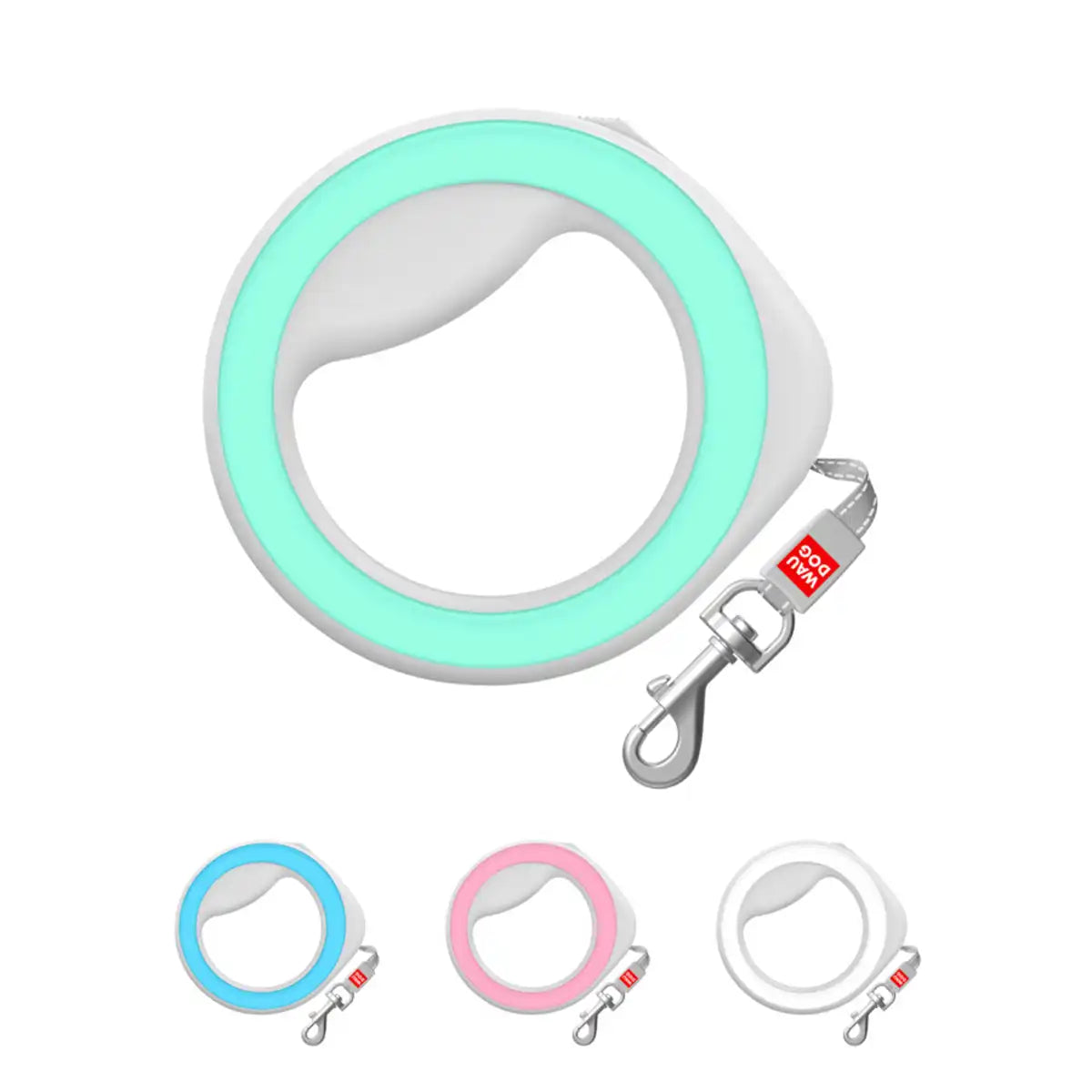 ПОВІДЕЦЬ-РУЛЕТКА ДЛЯ СОБАК WAUDOG R-LEASH, КРУГЛА, XS-M, ДО 40 КГ, 2,9 М, СВІТЛОВІДБИВАЮЧА СТРІЧКА
