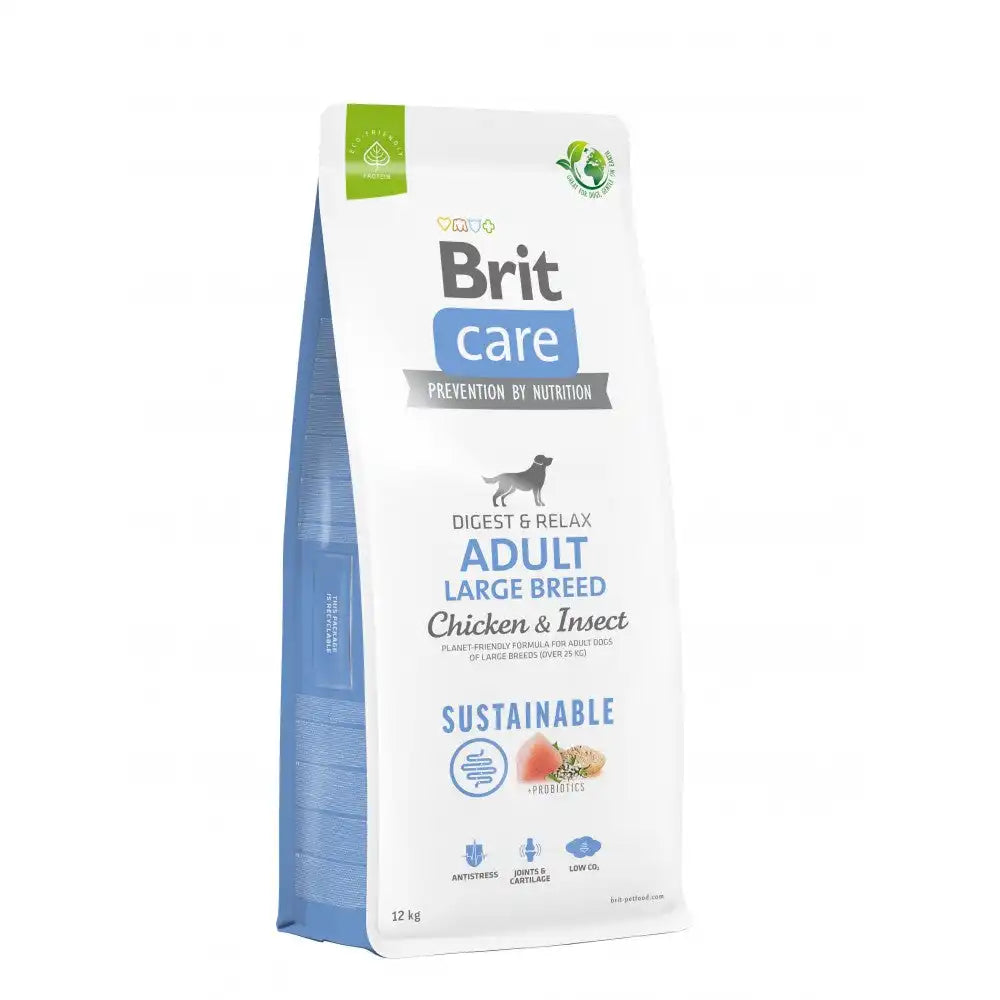 Сухий корм Brit Care Dog Sustainable Adult Large Breed для собак великих порід, з куркою та комахами