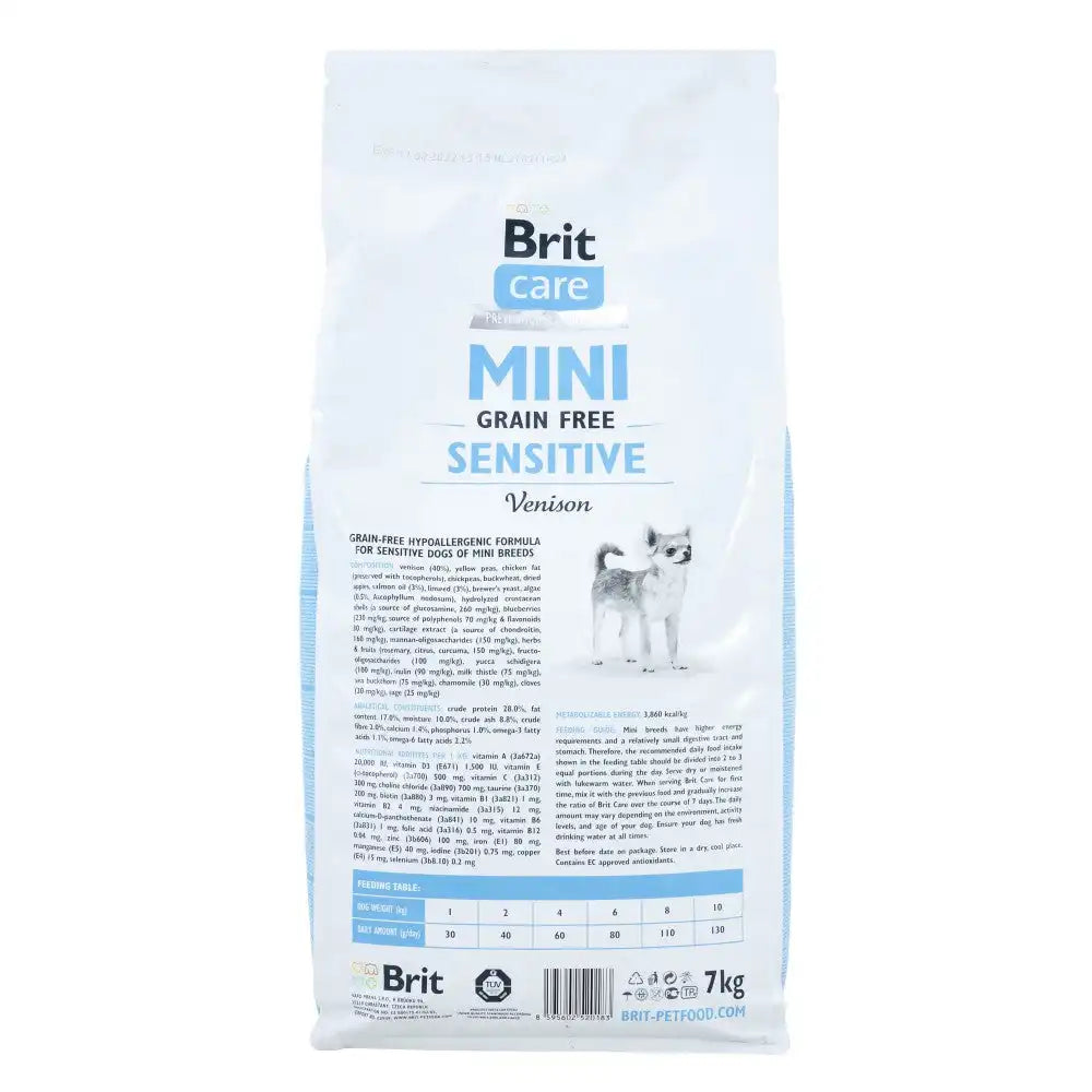 Сухий корм Brit Care GF Mini Sensitive для собак мініатюрних порід з чутливим травленням, з олениною