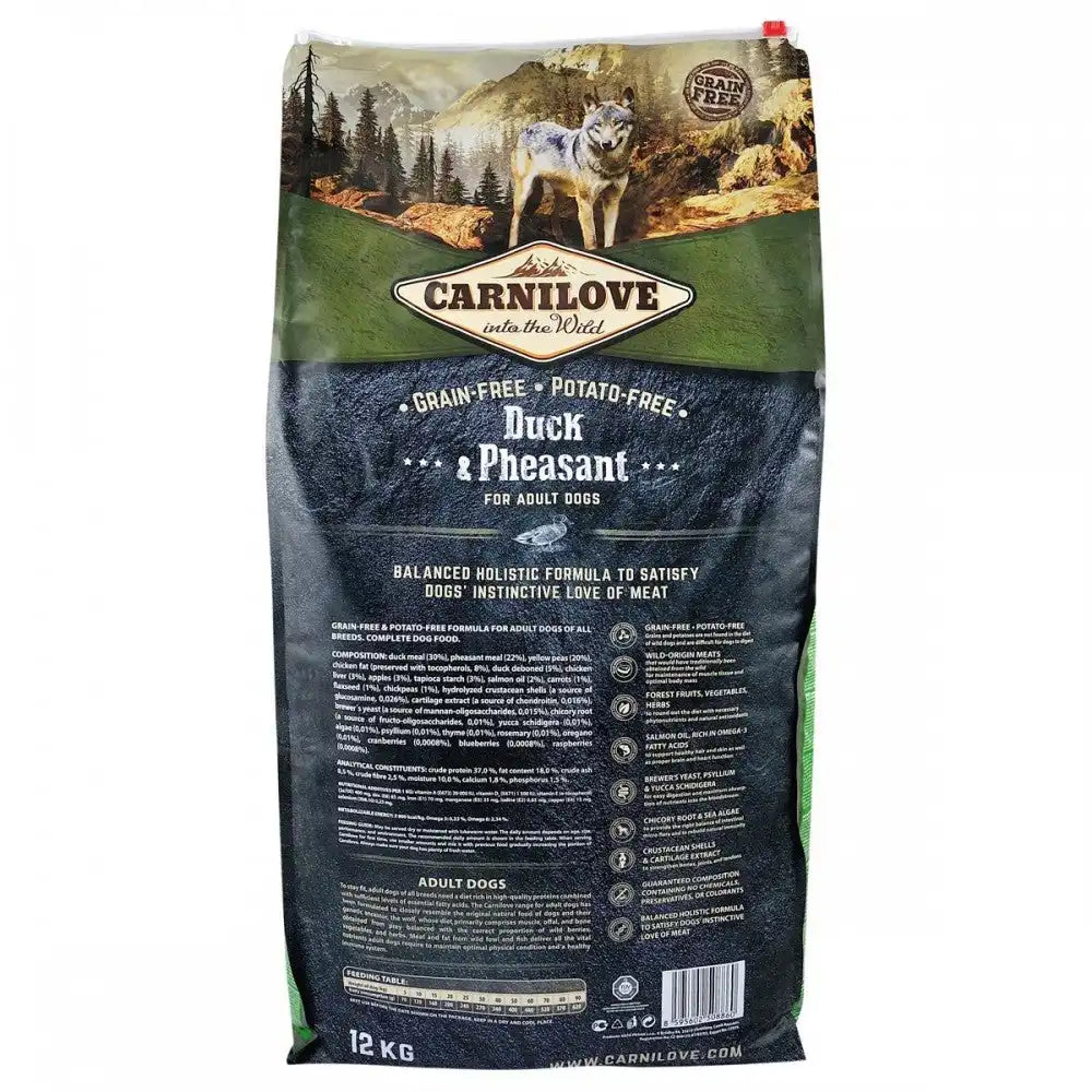 Сухий корм Carnilove Duck & Pheasant для дорослих собак всіх порід, качка та фазан