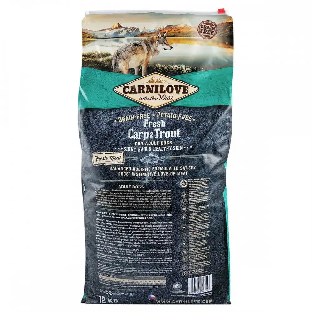 Сухий корм Carnilove Fresh Carp & Trout для дорослих собак всіх порід, риба