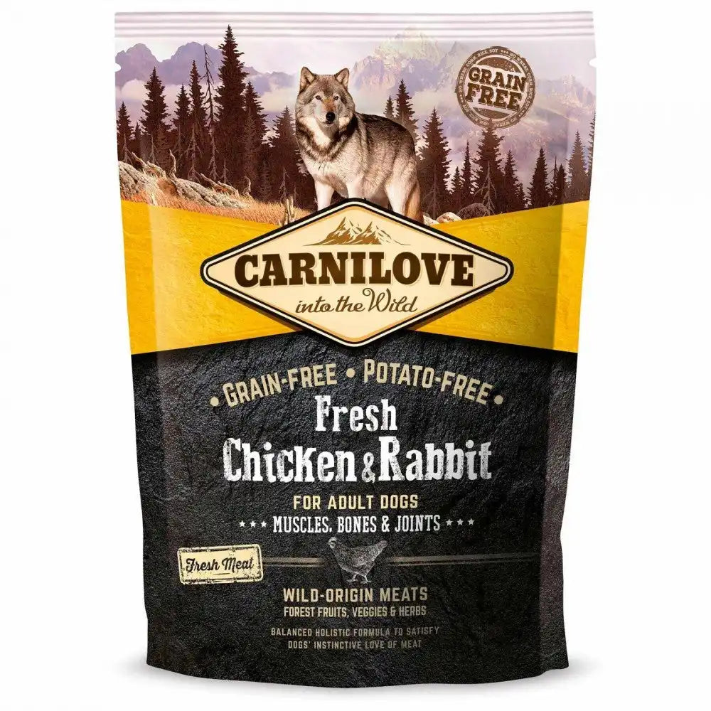 Сухий корм Carnilove Fresh Chicken & Rabbit для дорослих собак всіх порід, курка та кролик