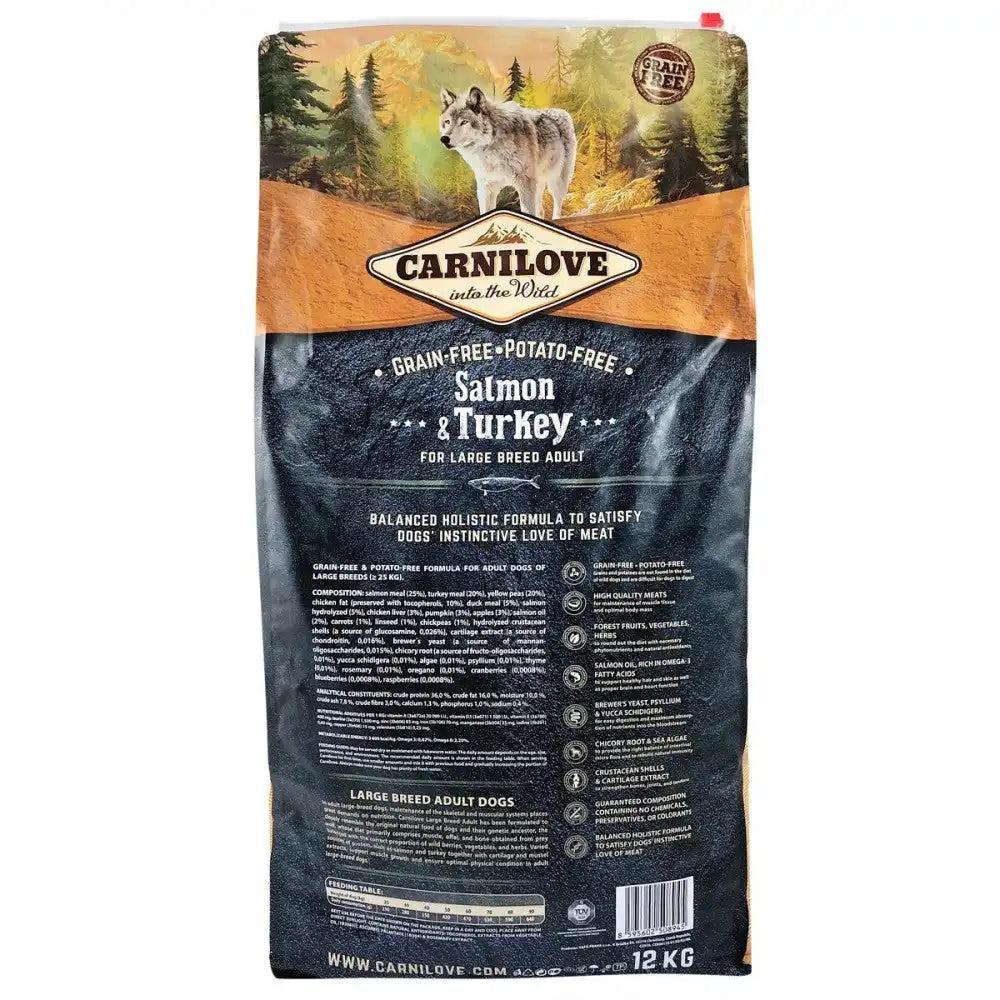 Сухий корм Carnilove Salmon & Turkey для дорослих собак великих порід, лосось та індичка
