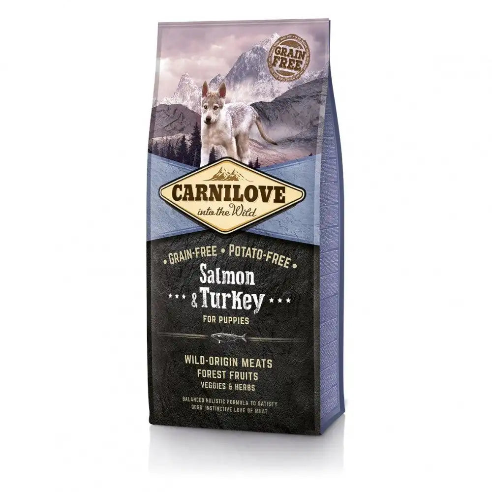 Сухий корм Carnilove Salmon & Turkey для цуценят всіх порід, лосось та індичка