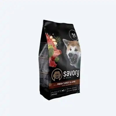 Сухий корм Savory Large для собак великих порід, зі свіжим ягням та індичкою