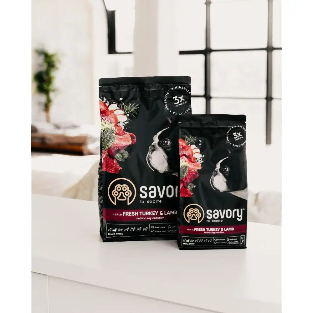 Сухий корм Savory Small для собак малих порід, зі свіжим ягням та індичкою