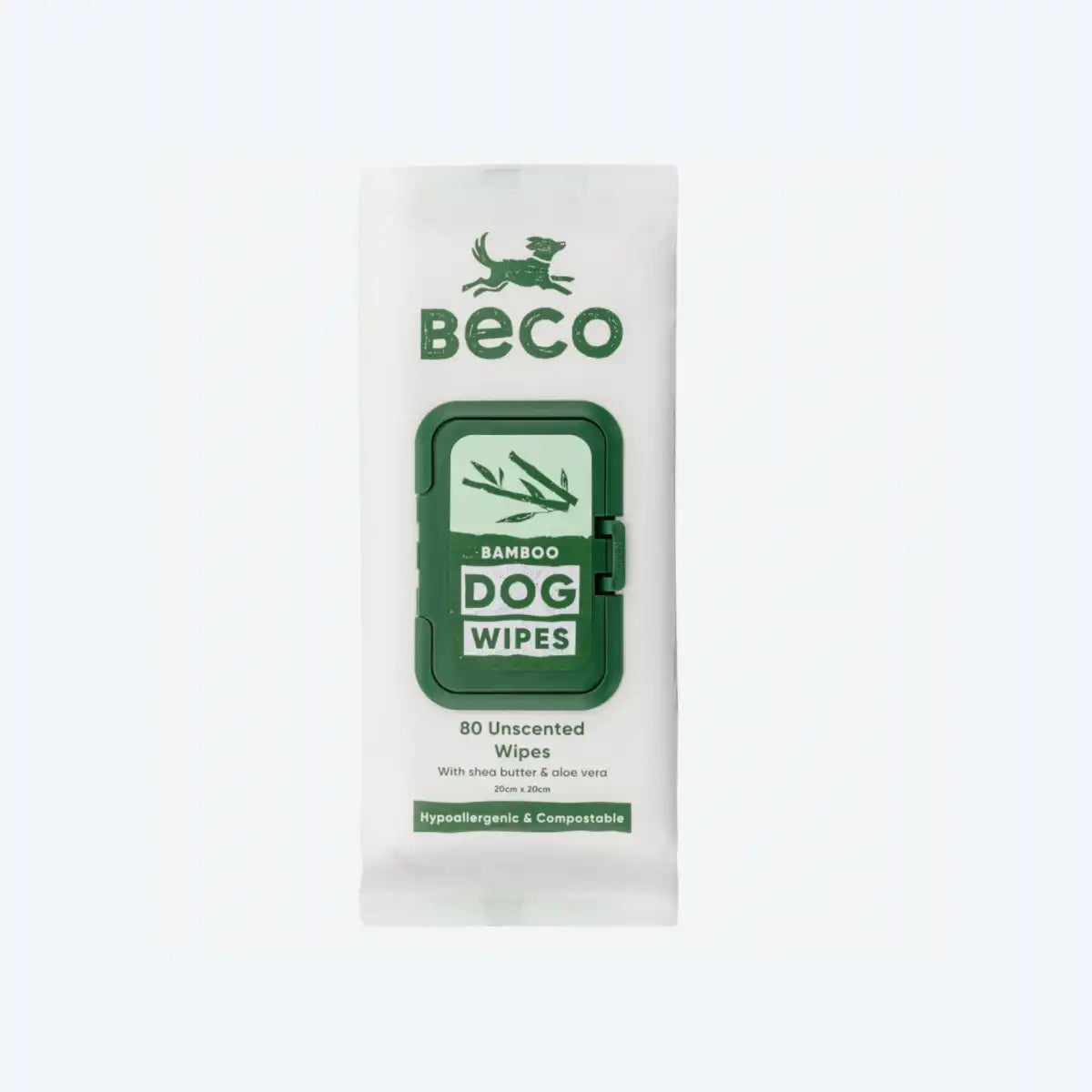 Вологі серветки біорозкладні бамбукові Beco Pets без запаху 80 шт.