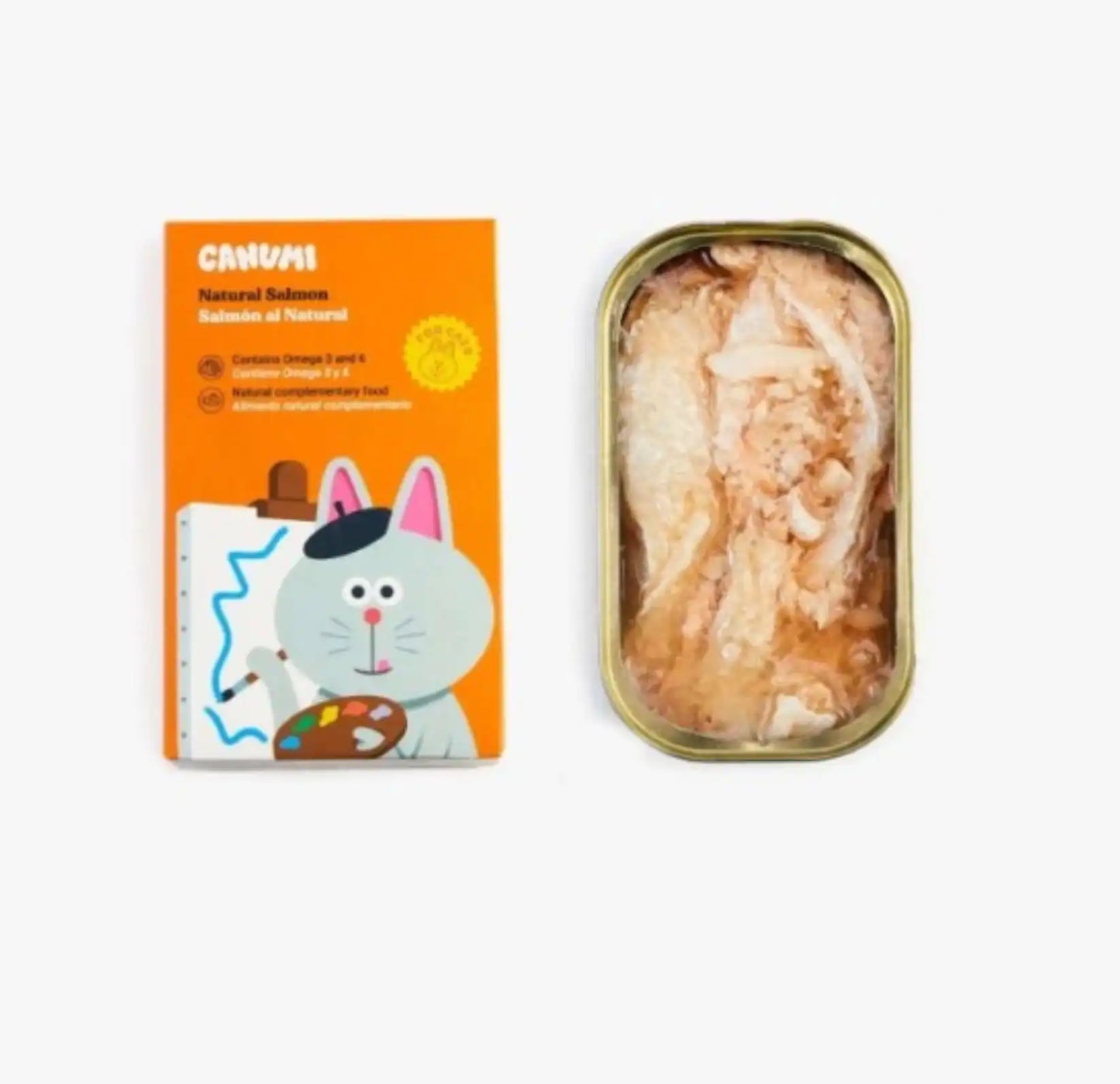 Вологий корм для котиків з натурального Лосося Canumi - 120грам.