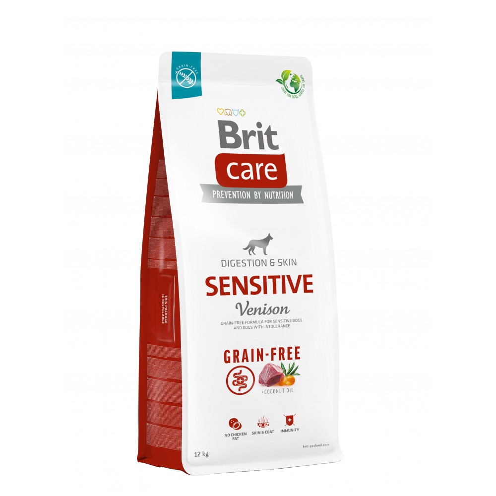 Сухий корм Brit Care Dog Grain-free Sensitive для собак з чутливим травленням, беззерновий з олениною
