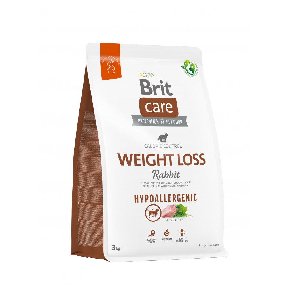 Сухий корм Brit Care Dog Hypoallergenic Weight Loss для собак із зайвою вагою, гіпоалергенний з кроликом