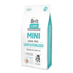 Сухий корм Brit Care GF Mini Light & Sterilised для дорослих собак дрібних порід із зайвою вагою або стерилізованих, з кроликом та лососем