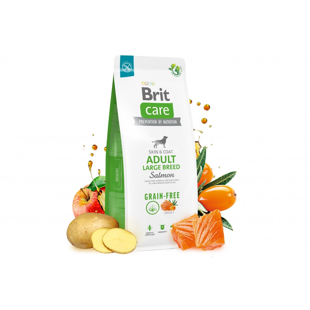 Сухий корм Brit Care Dog Grain-free Adult Large Breed для собак великих порід, беззерновий з лососем