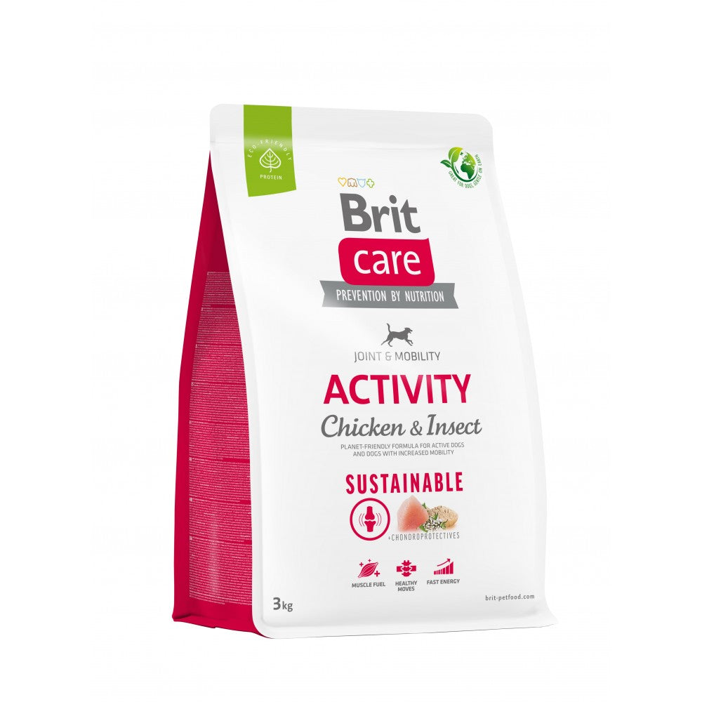 Сухий корм Brit Care Dog Sustainable Activity для собак з підвищеною активністю, з куркою та комахами