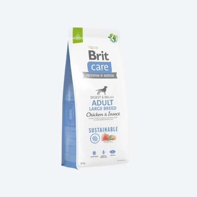 Сухий корм Brit Care Dog Sustainable Adult Large Breed для собак великих порід, з куркою та комахами