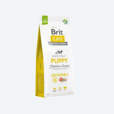 Сухий корм Brit Care Dog Sustainable Puppy для цуценят, з куркою та комахами