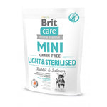 Сухий корм Brit Care GF Mini Light & Sterilised для дорослих собак дрібних порід із зайвою вагою або стерилізованих, з кроликом та лососем