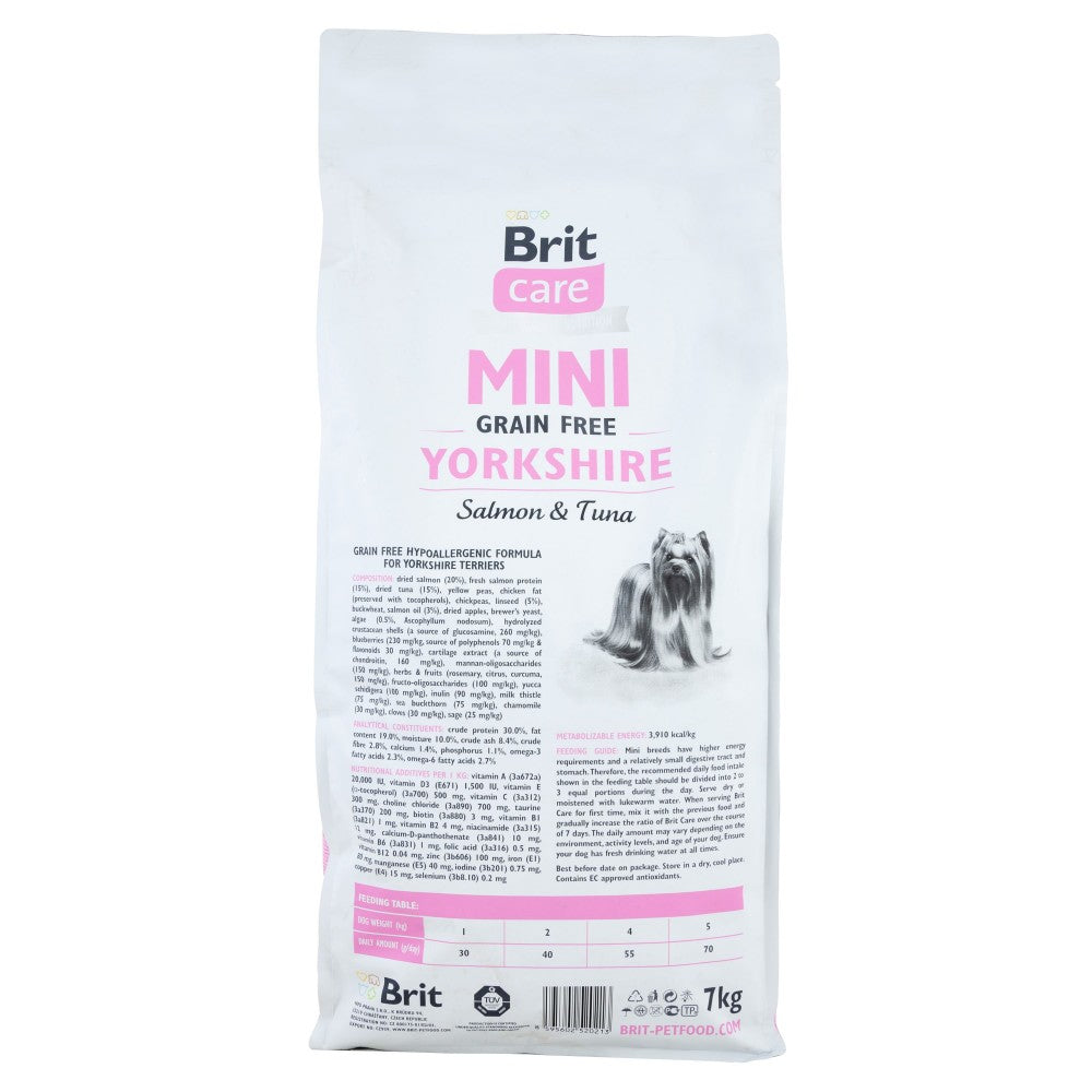Сухий корм Brit Care GF Mini Yorkshire для йоркширських тер'єрів, з лососем та тунцем