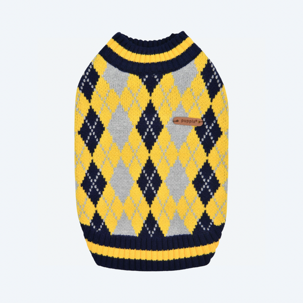 Светр для собак Клітинка GIZMO PAXD-TS2058 Puppia (Yellow)