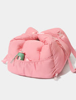 Автокрісло-переноска для собак і котів Vetreska Flora з ременем безпеки, рожева