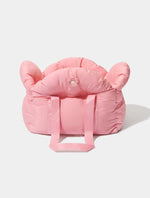 Автокрісло-переноска для собак і котів Vetreska Flora з ременем безпеки, рожева