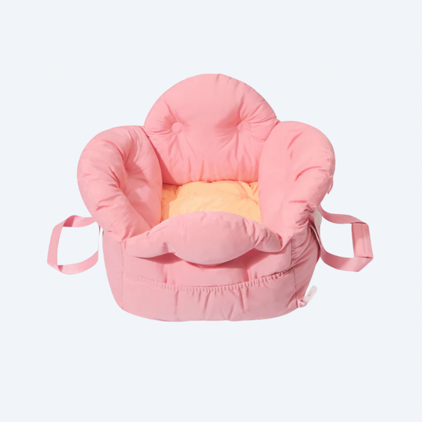 Автокрісло-переноска для собак і котів Vetreska Flora з ременем безпеки, рожева