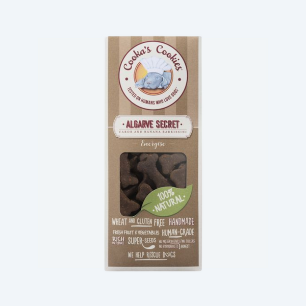 Натуральне печиво для собак Cooka's Cookies Barkissini Шоколад із керобом та фруктами 100 г (Рослинний білок)
