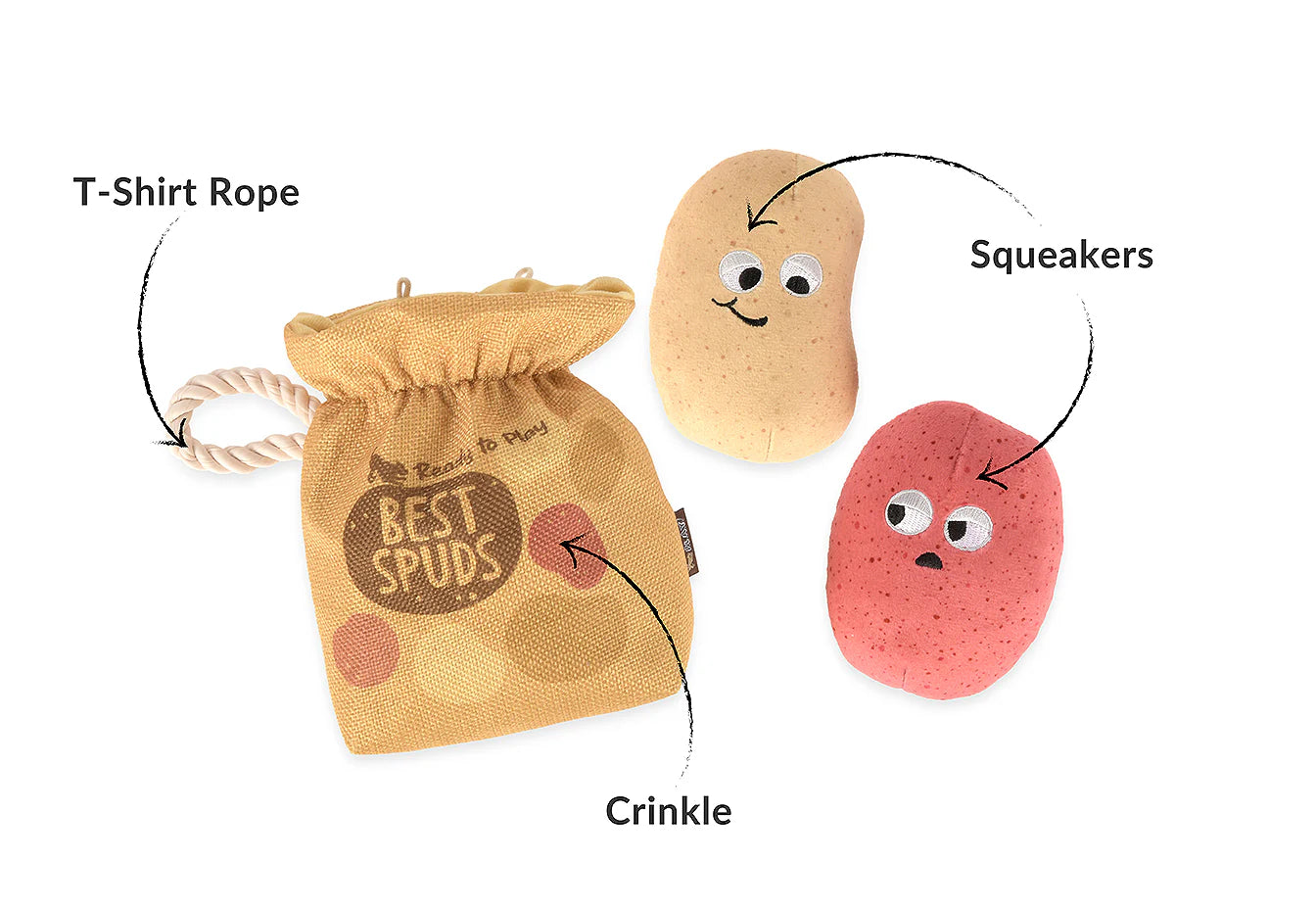 Іграшка для собак Farm Fresh Collection – Bag of Potatoes Pet Play