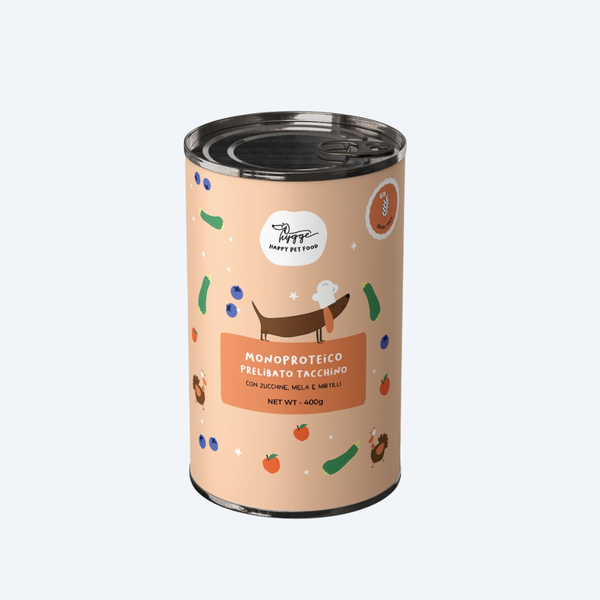 Вологий монопротеїновий корм для собак Hygge Індичка з цукіні, яблуком та чорницею