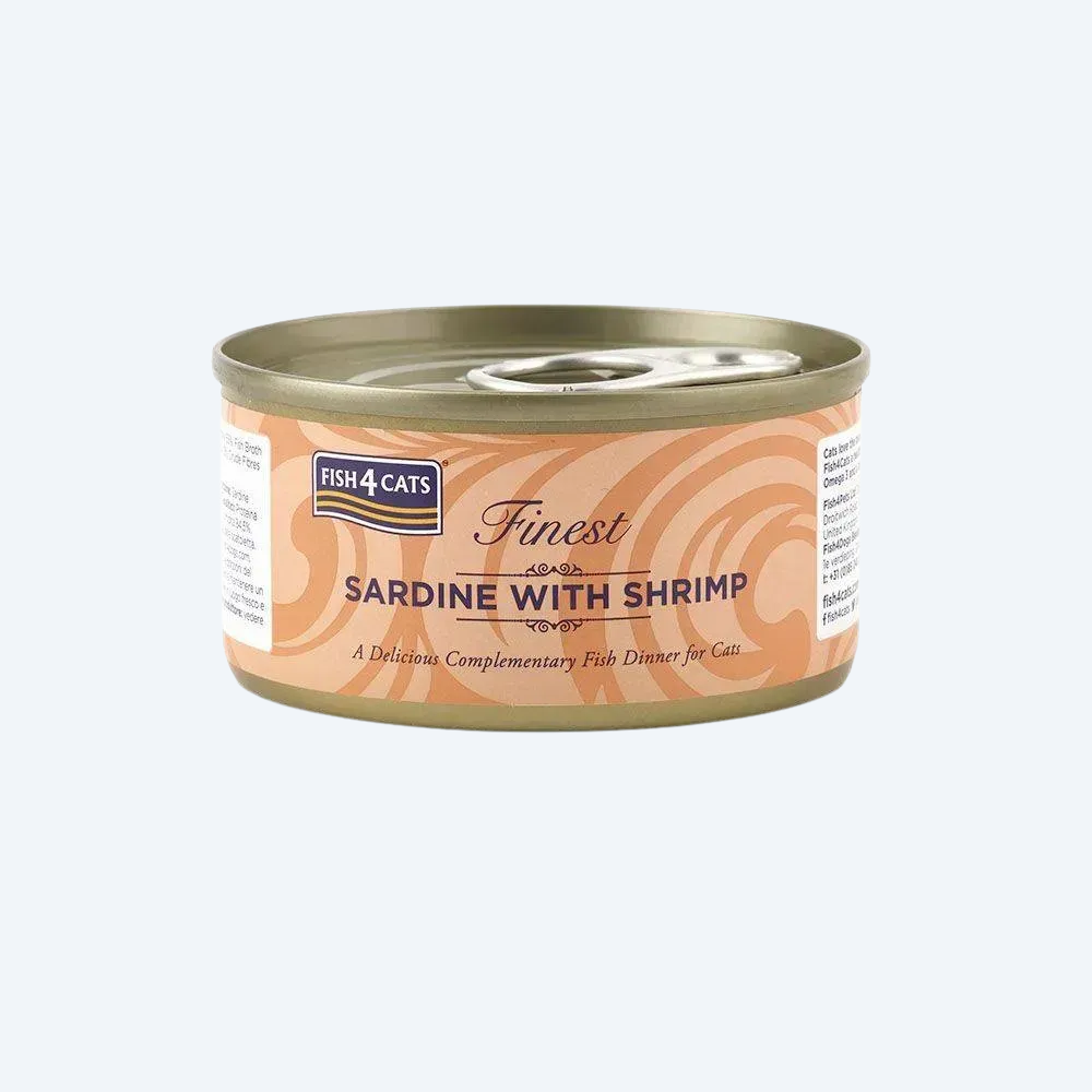 Натуральний вологий корм для котів Fish4Cats Finest Сардина з креветкою