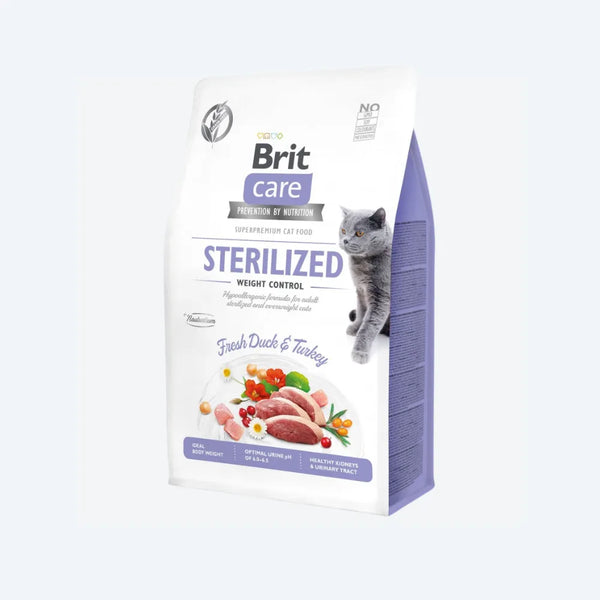 Сухий корм Brit Care Cat GF Sterilized Weight Control для стерилізованих котів з надмірною вагою, качка та індичка