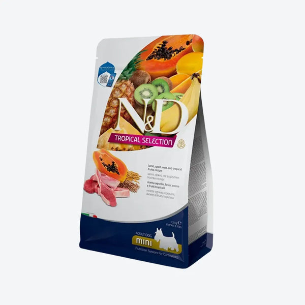 Сухий корм для для дорослих собак дрібних порід собак Farmina N&D Tropical Selection - ягня та фрукти