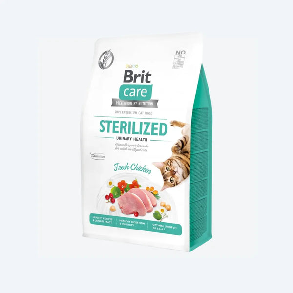 Сухий корм Brit Care Cat GF Sterilized Urinary Health для стерилізованих котів, з куркою