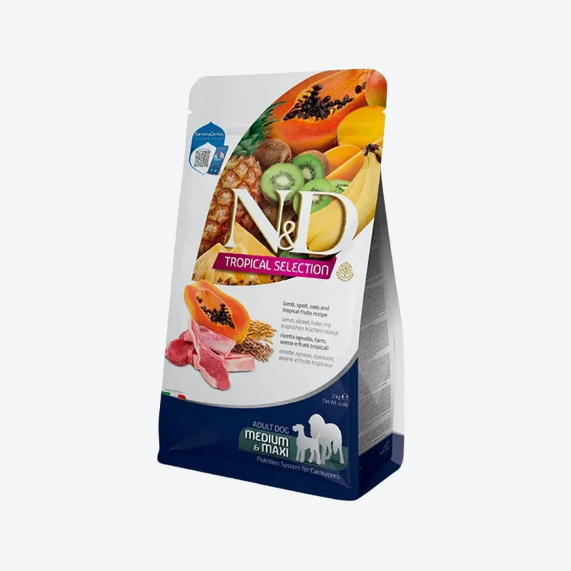 Сухий корм для дорослих собак середніх і великих собак Farmina N&D Tropical Selection - ягня та фрукти
