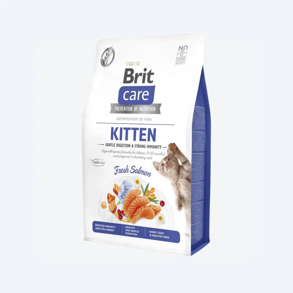 Сухий корм Brit Care Cat by Nutrition Kitten Gentle Digestion Strong Immunity для кошенят, з лососем