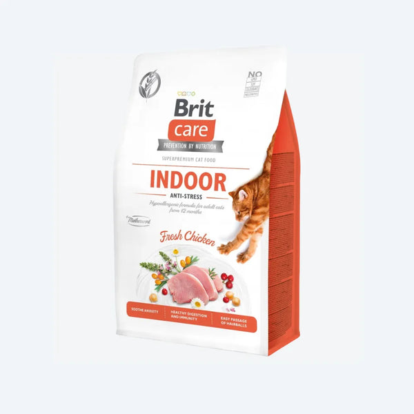 Сухий корм Brit Care Cat GF Indoor Anti-stress для котів, які постійно живуть у приміщенні, курка