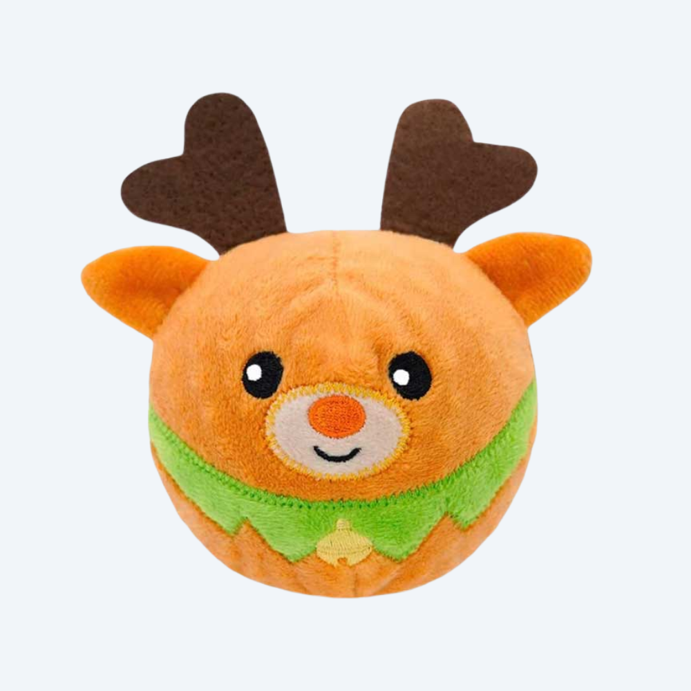 Плюшевий м'яч для собак HugSmart - Різдвяний олень